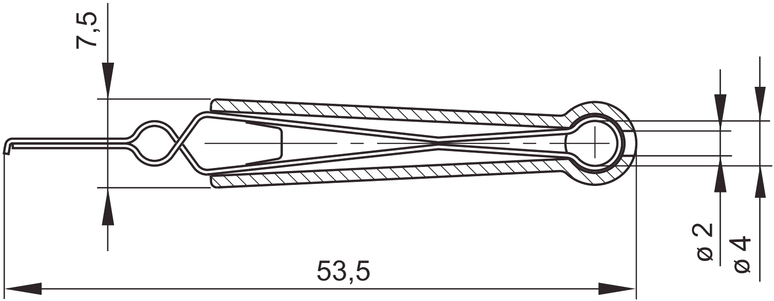תנין מבודד לאלקטרוניקה HIRSCHMANN 931272101 AGF 2